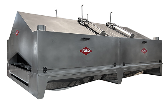Cabina F130 L-3500 4-6 boquillas para aplicación airless o agua con carro deslizante para su posicionamiento